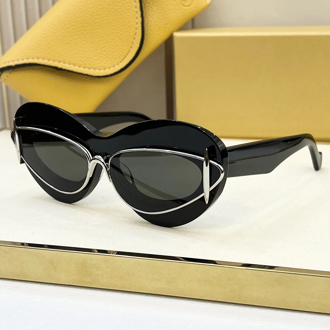 LOELW4011 Модные авангардные солнцезащитные очки высшего качества кошачий глаз с