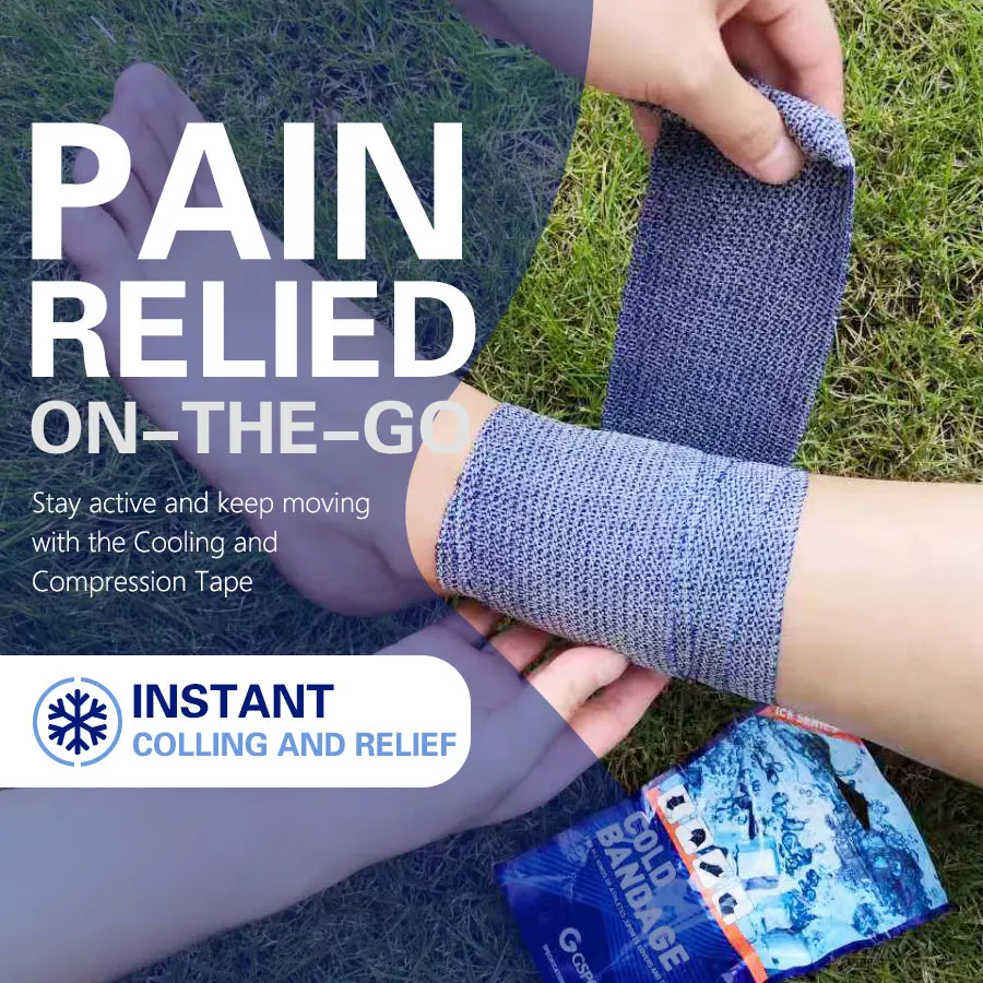 Самоклеящиеся повязки на льду мгновенное охлаждение ледяная лента обертка