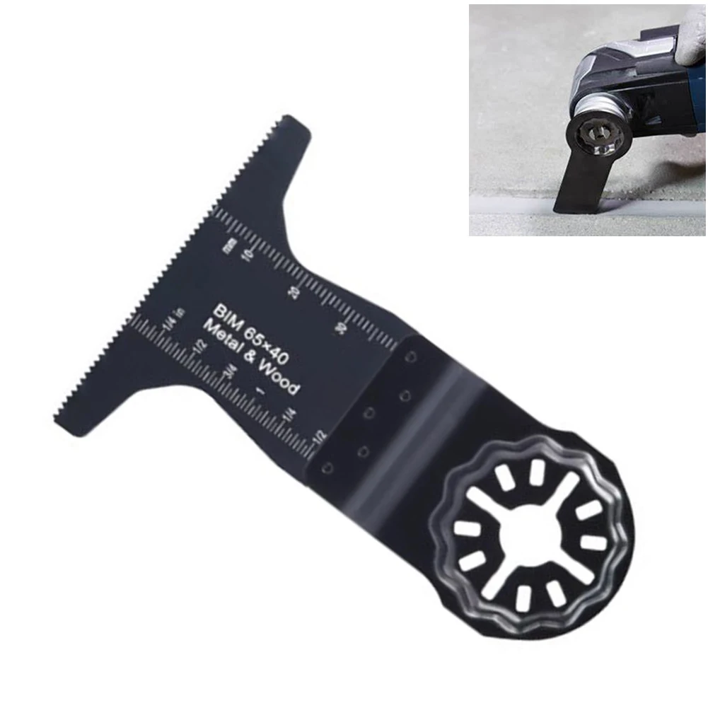 

5PCS 65mm Universal Oscillating Multi Tool Saw Blade Fit Power Oscillating Tools For Wood Metal Cut Remove Nails And More