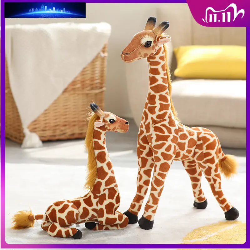

35-60cm Giant Real Life Giraffe Plush Toys High Quality Stuffed Animals Dolls Soft Kids Children Baby Birthday Gift Room Decor