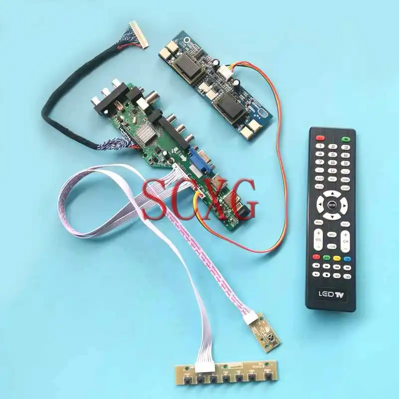 

3663 DVB Digital Controller Board Fit M270H1-L01 M270HW01 1920*1080 DIY Kit 30 Pin LVDS 4-CCFL 27" USB VGA AV RF HDMI-Compatible