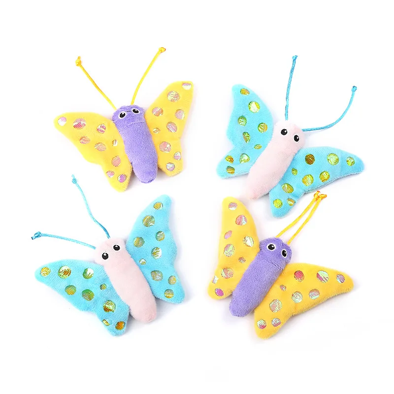 

Ring Paper Wings Pet Sley Cat Mint Goods for Cats Plush Stuffed Toys Chats Catnip Supplies Products Home Garden