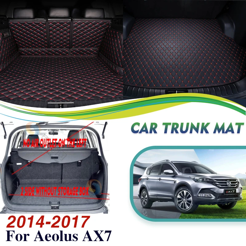 

Car Rear Trunk Mats For Aeolus AX7 Dongfeng Fengshen AX7 2014 2015 2016 2017 Durable Leather Mat Tray Carpet Mud Car Accessories