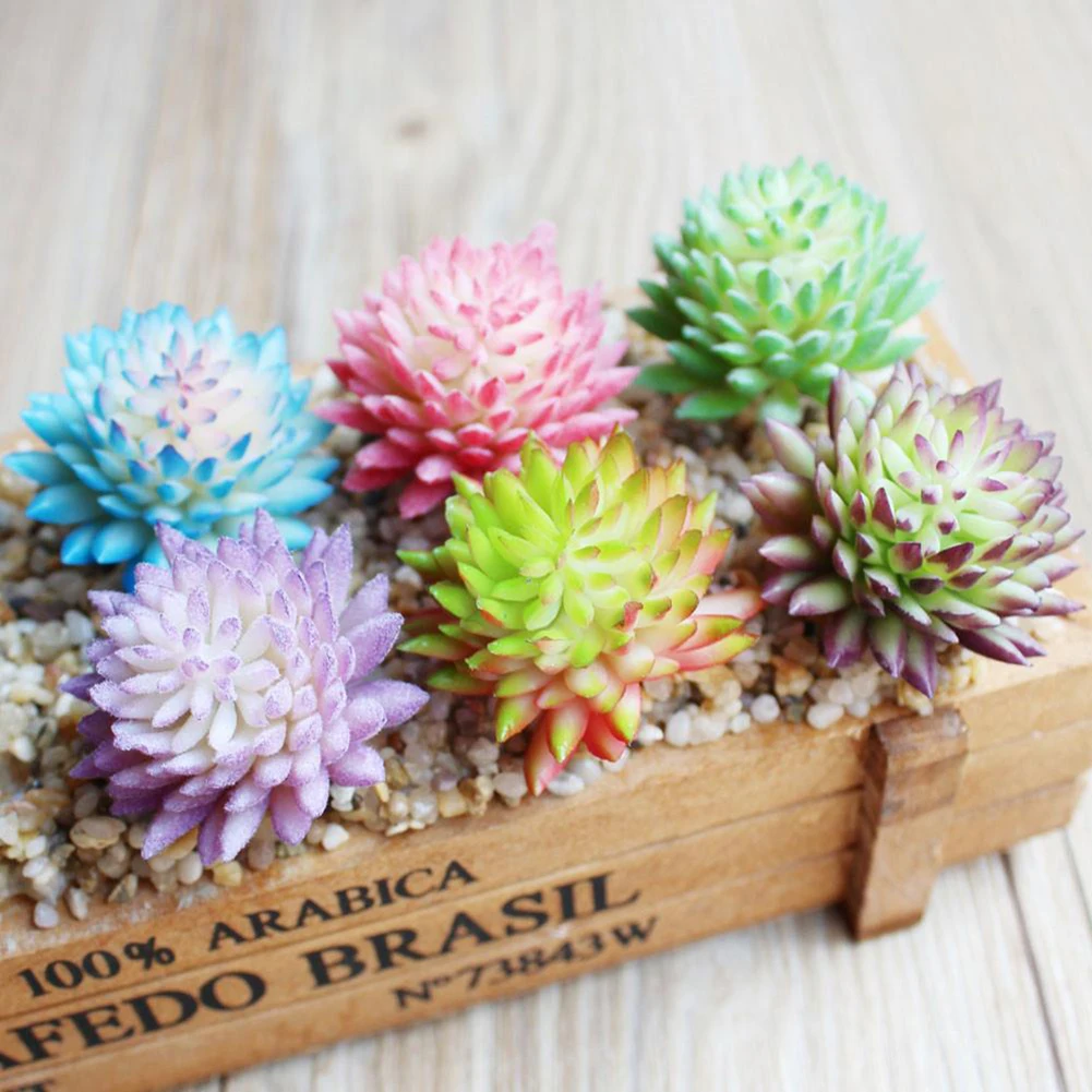

Artificial Succulent Bonsai Plants With Pottery Pot Miniature Simulation Potted Green Plant Office Table Home Garden Decoration