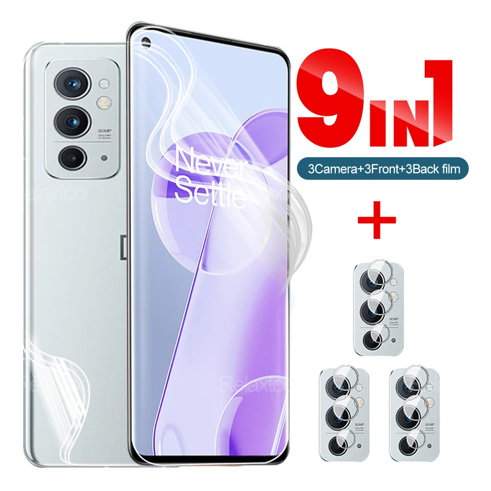 

Гидрогелевая пленка 9 в 1 для OnePlus 9RT 5G 9R, Защита экрана для Oneplus 9Pro 9, задняя пленка для объектива камеры, HD защита, не стекло