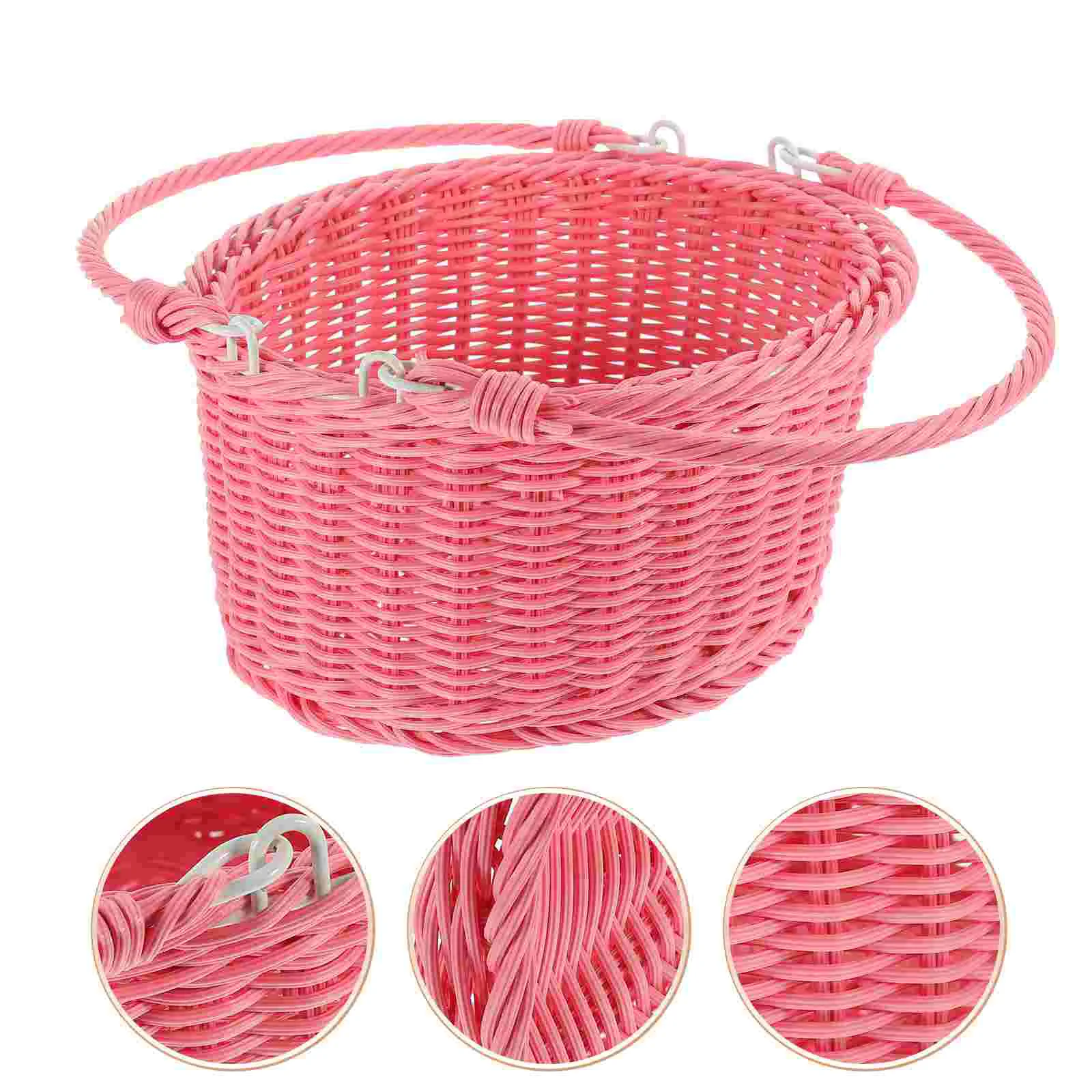 

Imitation Rattan Woven Basket Picnic Weave Party Bread Hand-woven Shopping Vegetable Plastic