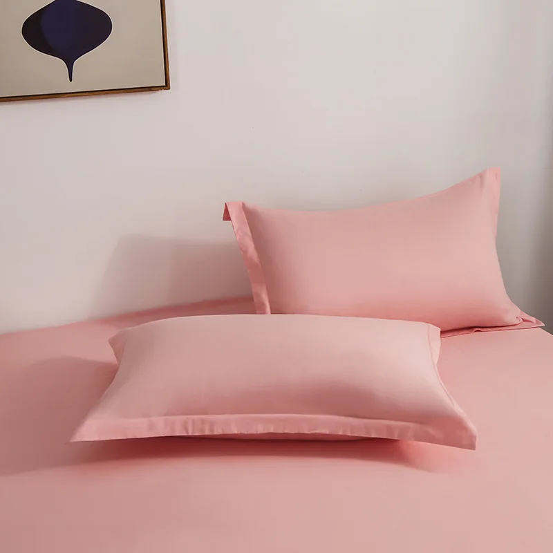 

TECHOME 1/2 pcs Cotton Pillow Case Solid Color Bed Pillowcases Pillow Protect Cover Bedding Bedroom Multi Color Optional 48x74cm