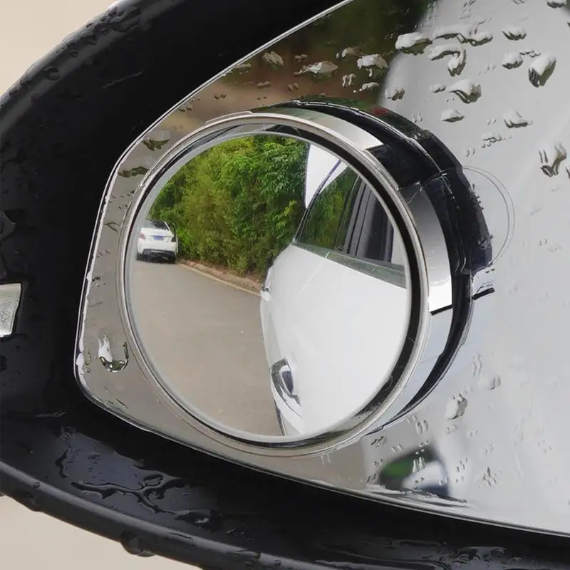 

Car Blind Point Mirror 2PCS HD Blindspot Round Side Mirrors Car Round Frame Convex Blind Spot Mirror Automobile Convex Mirror