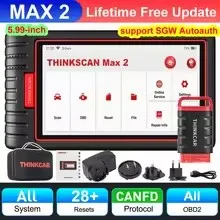 [Бесплатное обновление на весь срок службы] THINKCAR ThinkScan Max 2 Автомобильный диагностический инструмент с полной поддержкой системы CANFD для GM, 28 функций сброса, сканер OBD2, TPMS (art.: 3920dcee020de) - 3920dcee020de