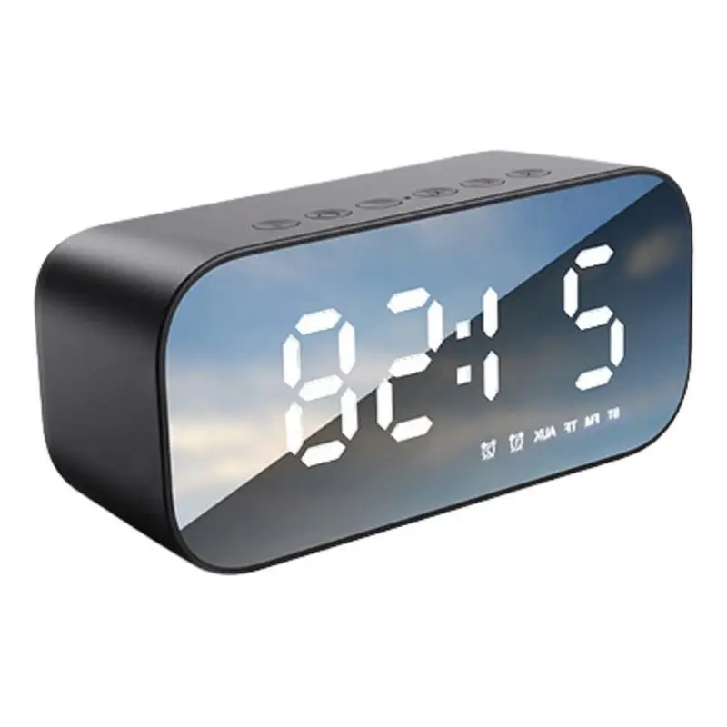 Radio With Wireless Speaker Portable Digital Alarm Clock Radio With Large Led Dimmable Display Wireless Alarm Clock