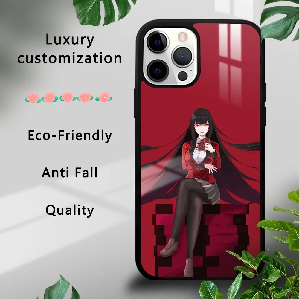 K-Kakegurui J-Jabami Yumeko Phone Case For iPhone 16 15 14 13 12 11 Pro Xs Max Mini Plus Celulares Hard Funda