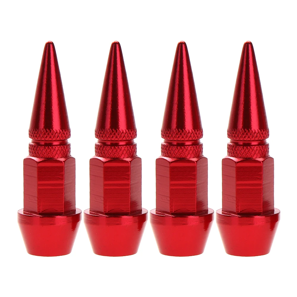 

4pcs 45MM Car Auto Bike Spike Shape Tire Tyre Dust Proof Wheel Stem Aluminum Alloy Valve Cap for Car Accessories