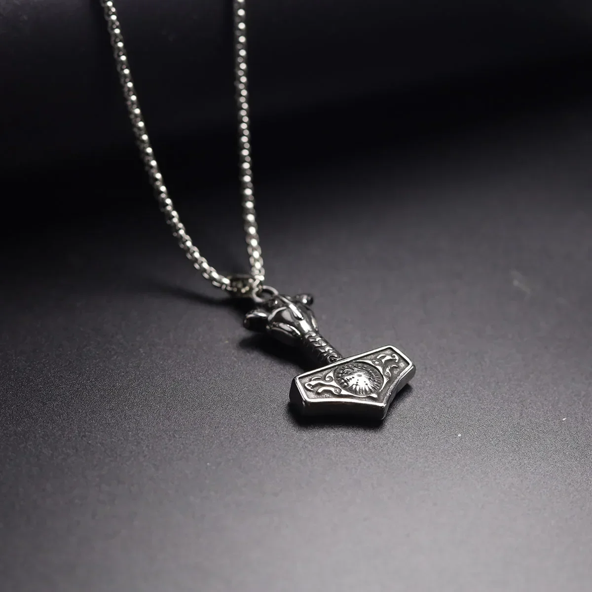 Viking Thor ожерелье Молоток-норвежская подвеска Mjolnir с вороном