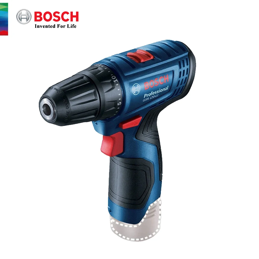 Безщеточный дрель-шуруповерт Bosch Professional GSR 120-LI 12V с многофункциональной электрической функцией (без аккумулятора)