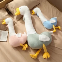 cute bow tie white goose doll plush toy sleeping long pillow pillow doll cushion childrens birthday gift