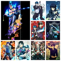 5d diy ao no exorcist anime diamond painting cartoon characters okumura rin cross stitch embroidery picture mosaic bedroom decor