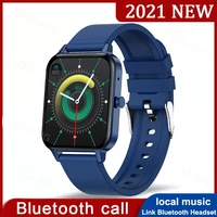 2021 new men smart watch bluetooth call body temperature monitoring fitness tracker music player ip68 smartwatch ladies watch 7