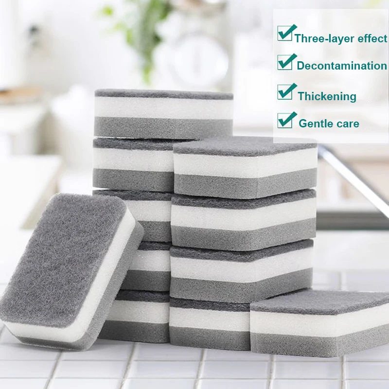 

Dishwashing Sponge Scouring Pad for Kitchen Cleaning Sponge Magic Sponge Reusable Washable Cellulose Sponges Home Cleaning Tools