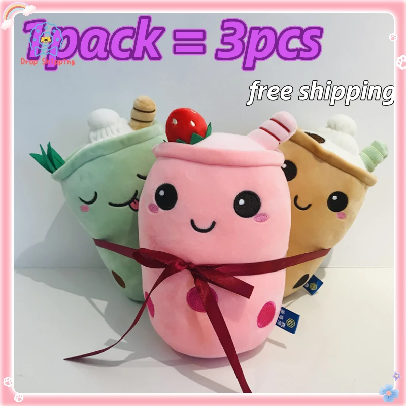 3PCS/Set Packs Wholesale Boba Plush Toy Panda Rabbit Bubble Tea Stuffed Animal Plushie Pillow Kid Gift Soothe Doll Dropshipiing - купить по