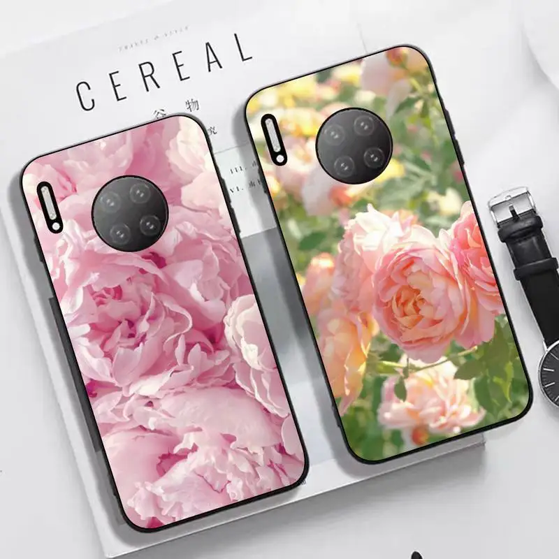 

Elegant Peony Flower Phone Case For Huawei Mate 10 20 30 40 50 lite pro Nova 3 3i 5 6 SE 7 pro 7SE