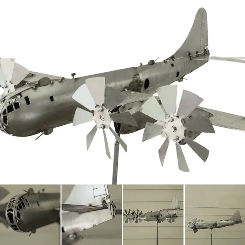 

Super Fortress Aircraft Wind Spinner Metal Windmill Wind Energy Decoration for Yard Cool Decoration for Outdoor Garden Sculpture