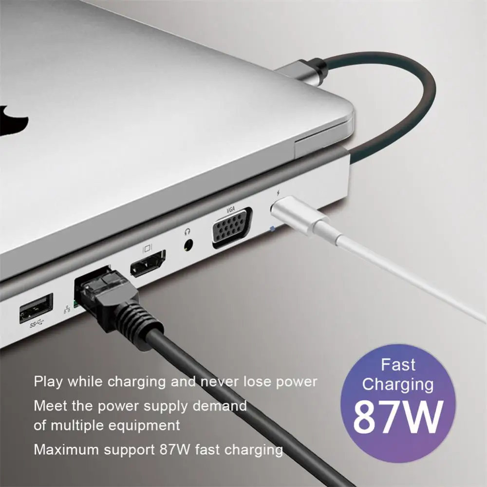 

Док-станция 11 в 1, USB Type-c, USB 3,0 + pd + vga