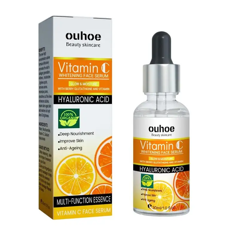 

Сыворотки с витамином C, отбеливающая эссенция для лица, для темных пятен, 30 мл, средство для удаления пятен на лице, увлажняющие сыворотки, редуктор пор для женщин