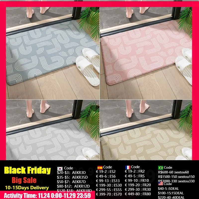 

Геометрический ковер для ванной, прямоугольные коврики для ванной, для гостиной, напольный коврик, Нескользящие Коврики для входной двери, ...