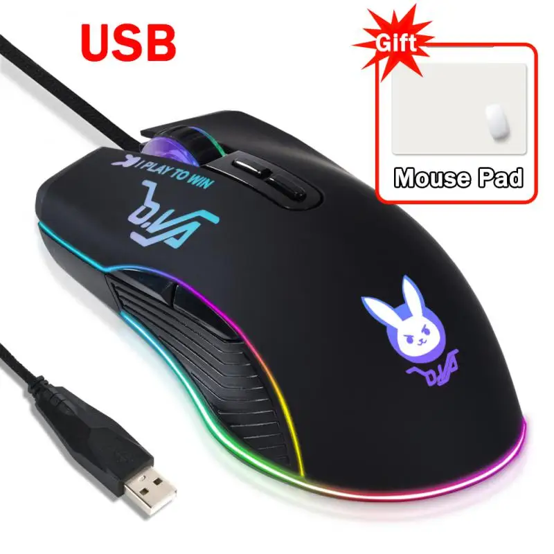 USB-мышь компьютерная RYRA Проводная оптическая, 7200DPI