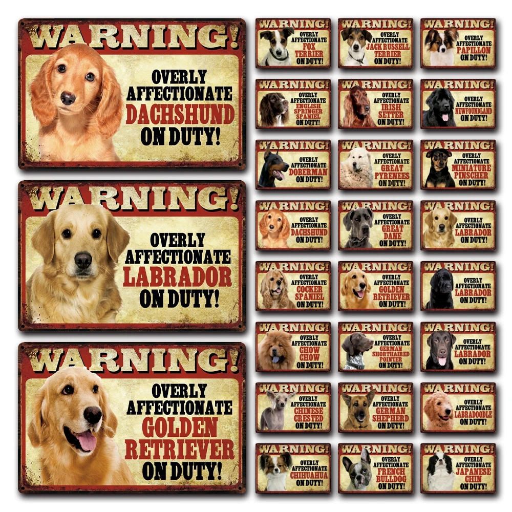 

Постер Doberman золотистый лабрадор, металлический жестяной плакат с изображением домашних животных, собак, Декоративная Настенная картина дл...