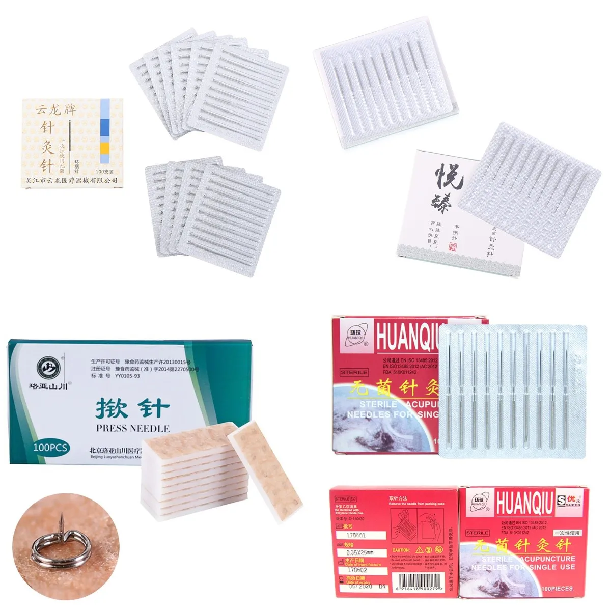 

100PC/box Disposable Sterile Acupuncture Needle Cloud Dragon Acupuncture Needles Non-Needle-Tubing Sterilization Package Version