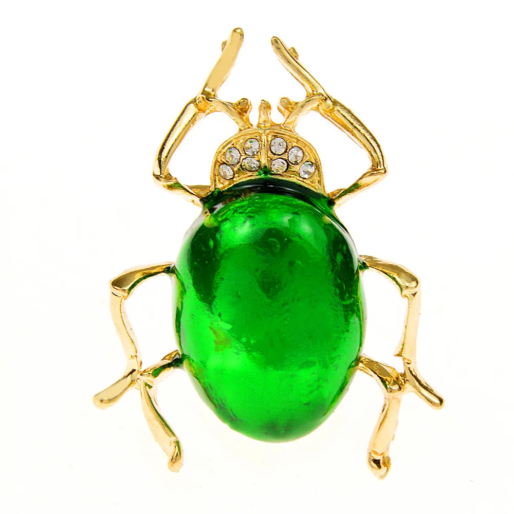 

CINDY XIANG Green Color Enamel Bug Brooches For Women Beetle Pin Fashion Insect Accessories High Quality New 2022