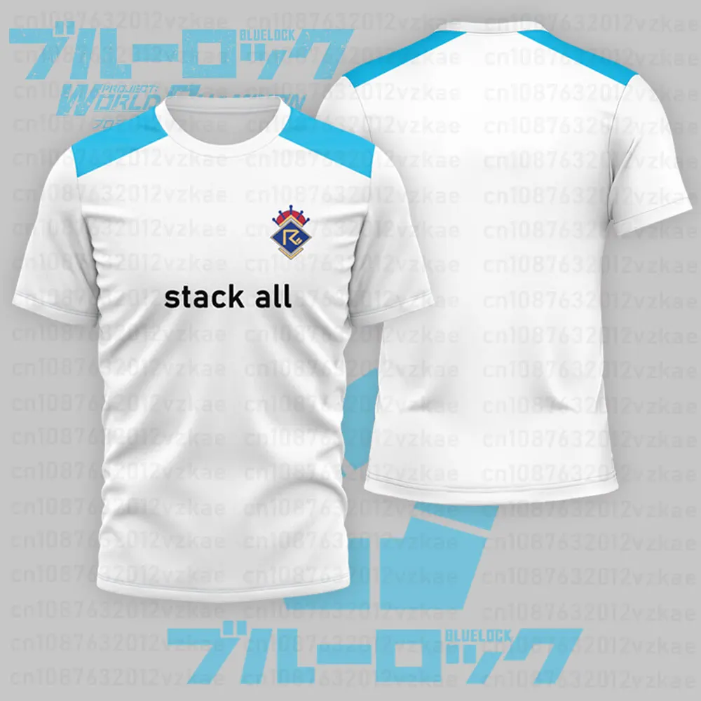 Фото Blue Lock Itoshi Sae Косплей Аниме Джерси Летняя футболка с коротким рукавом для мужчин и женщин 2025 Новая мода Детские футболки с индивидуальным именем №4