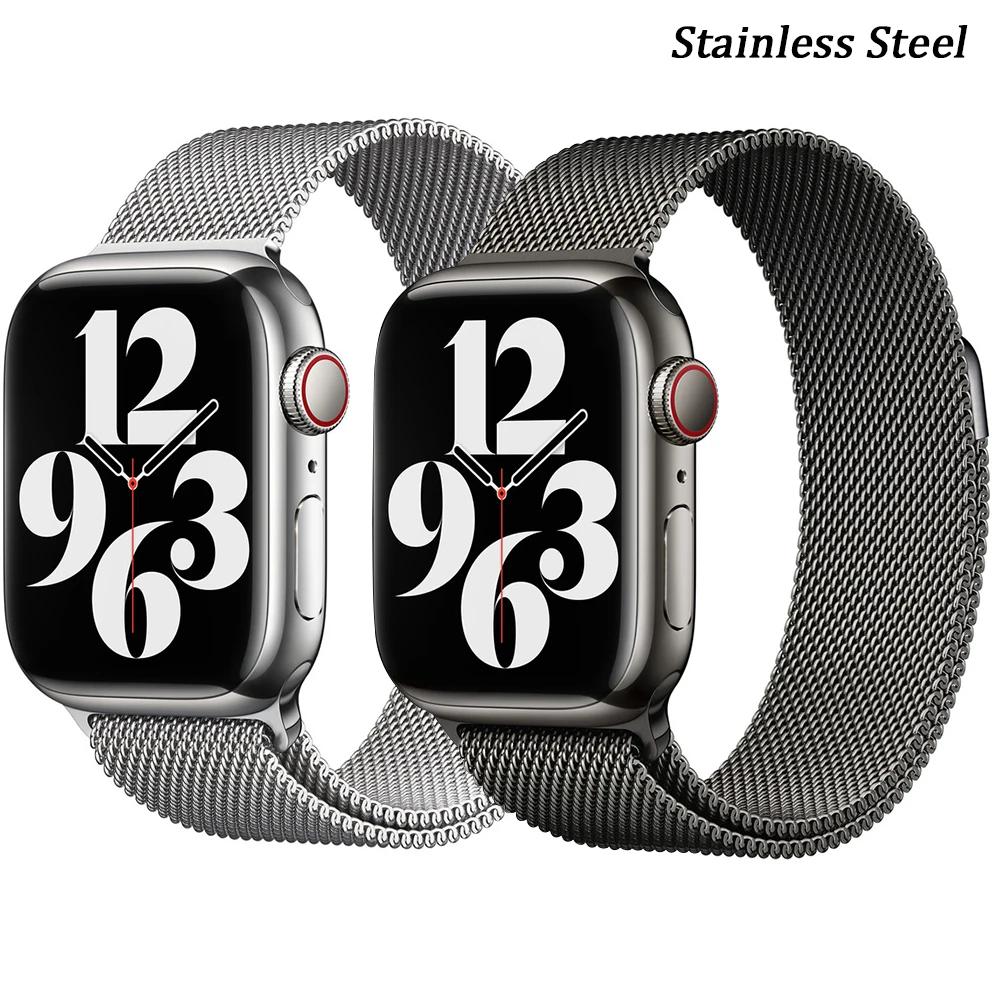 Фото Ремешок «Миланская петля» для Apple Watch Band 49 мм 44 мм 40 мм 45 мм 41 мм 42 мм 38 мм, браслет Correa для Iwatch Series 3 4 5 SE 6 7 8 Ultra №2