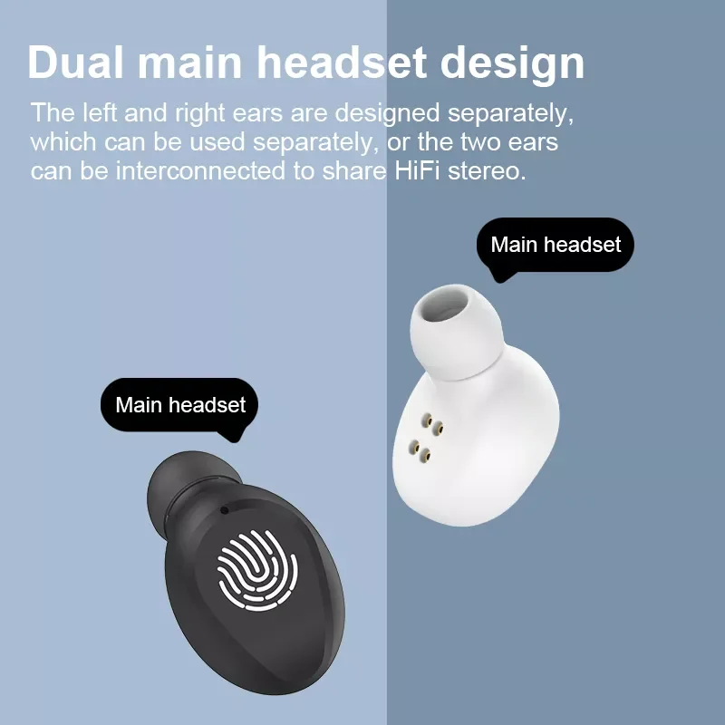 Фото TWS-наушники RUSAM BL31 с поддержкой Bluetooth и сенсорным управлением №4