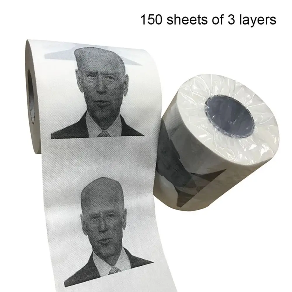 Hot 150 Sheets Novelty Paper Joe Biden Bathroom Toilet Paper Towel