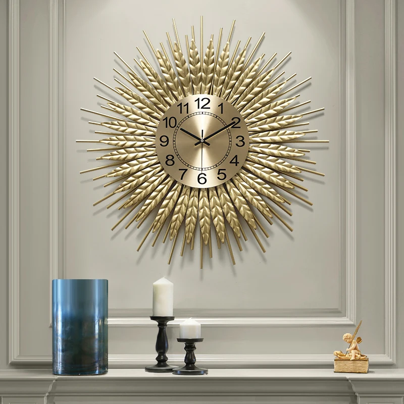 

Luxury Digital Wall Clock Decoration Living Room Large Wall Art Metal Silent Clocks Clockwork Mechanism Reloj Pared Home Design