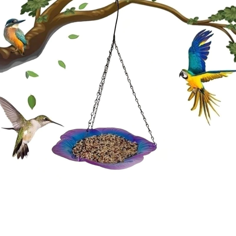 Металлический подвесной поднос для ванной улицы декор сада воды птиц цветочный