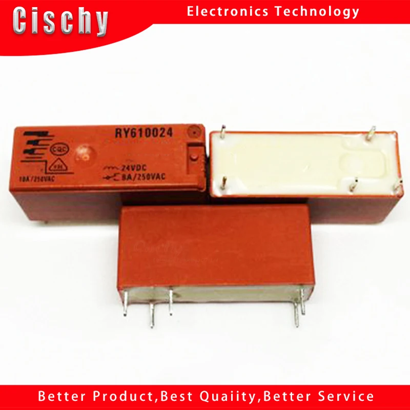2 шт./лот реле RY610024 RY610012 RY610005 RY611012 8A 5PIN открытие и закрытие