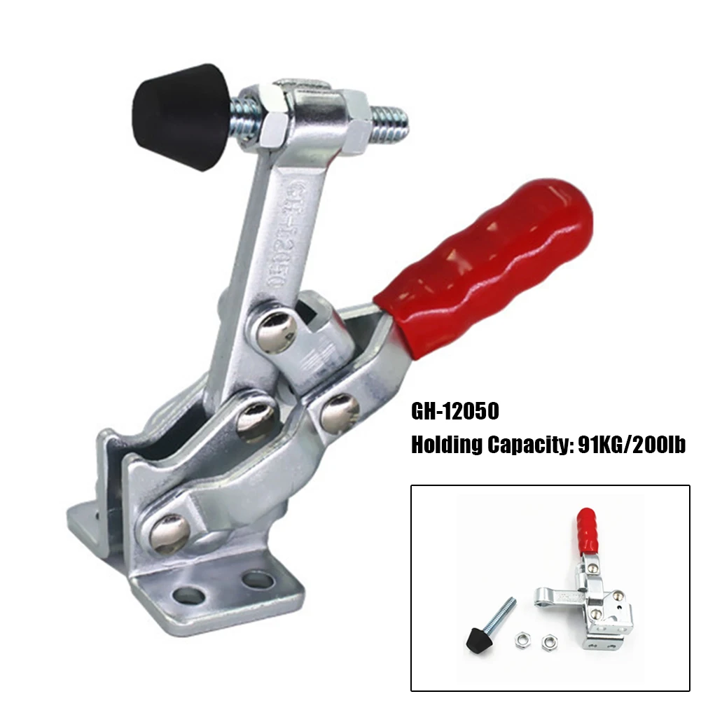 

GH-12050 Toggle Clamp Quick Release Tool Fixture Toggle Clamp Clamping Force 91Kg 200lbs Heavy Duty Woodworking Hand Clip Tool