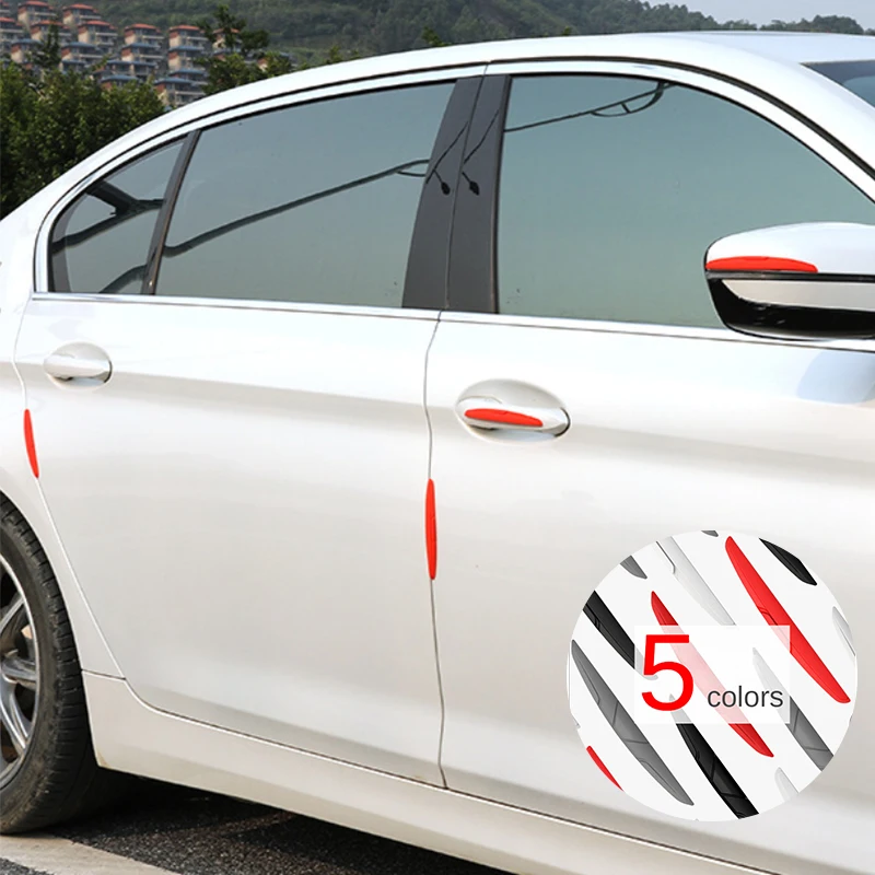 

6PCS Car Door Anti-collision Silicone Protector Bar Stickers Car Side Protection Guards Rear View Mirror Cover Protection Strip