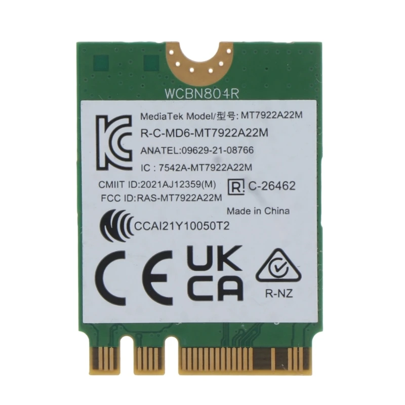 

Wi-Fi 6E MT7922 Беспроводная сетевая карта 2400 Мбит/с Сетевая карта Wi-Fi 2.4G 5G 6G 802.11AX M.2 NGFF Bluetooth 5.2 Адаптер