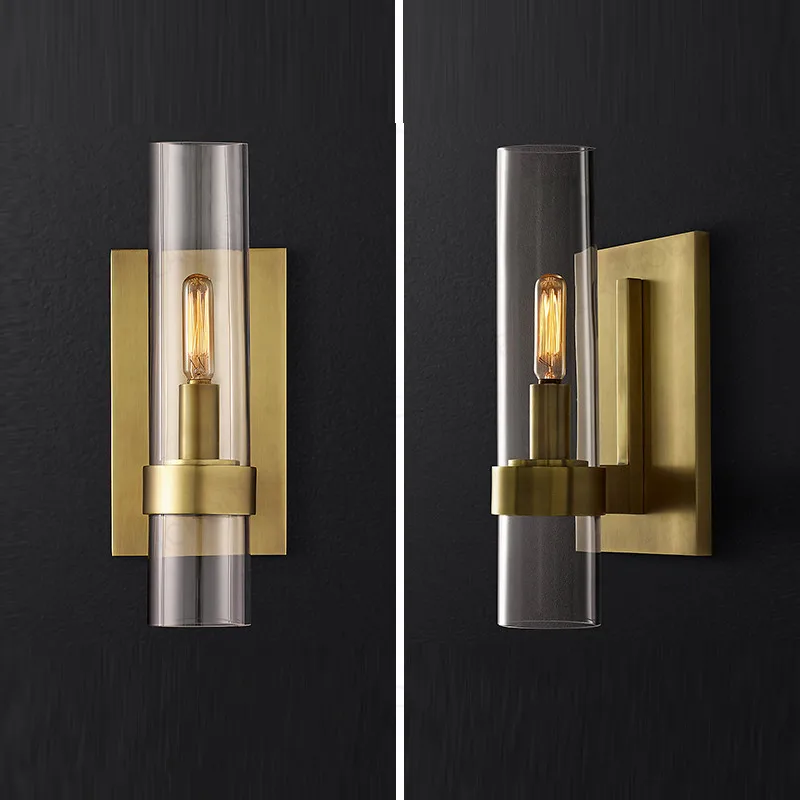 Modern Luxury Wall Lamp Glass Shade Gold Wall Lights for Dining Room Living Room Bedroom Bedside Lamp Wall Sconces Fixtures E14