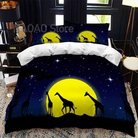 animal starry sky bedding set nordic style soft bedspreads comforter duvet cover set quality quilt cover and pillowcase