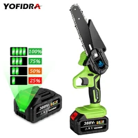 yofidra 20v 6 inch 1200w electric saw with lithium battery handheld cordless chainsaw garden woodworking power tool
