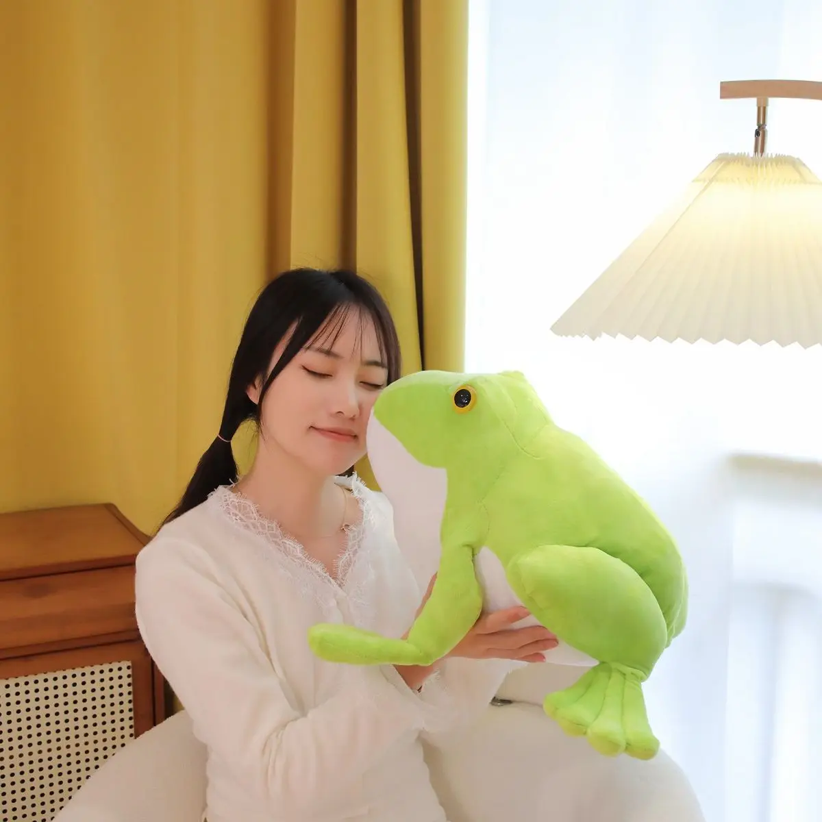 

32/40cm Cute Simulation Frog Plush Toy Stuffed Animal Frog Figure Doll Soft Pillow For Children Boys Girls Birthday Elegant Gift