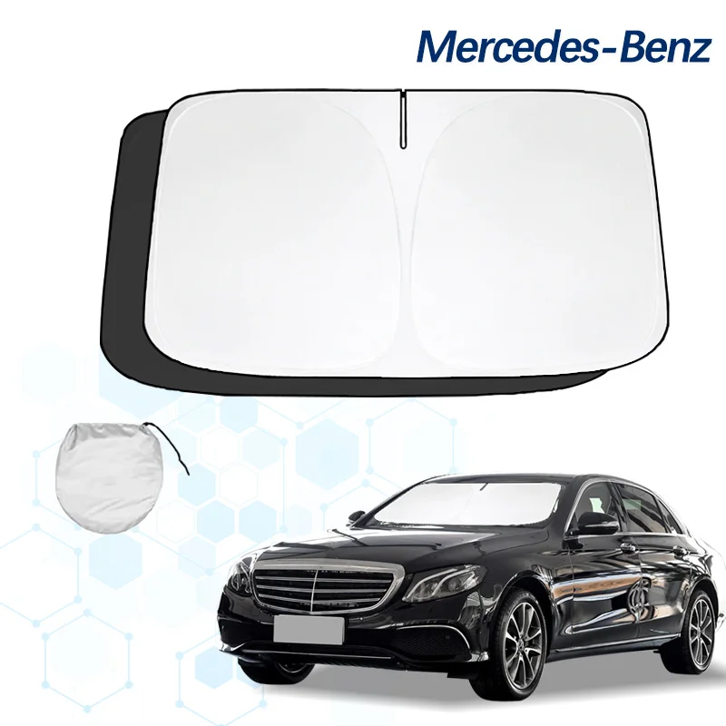 Фото Универсальный солнцезащитный экран для лобового стекла автомобиля Mercedes-Benz E-класса W211 W212 W213 E300 2003-2026 №1