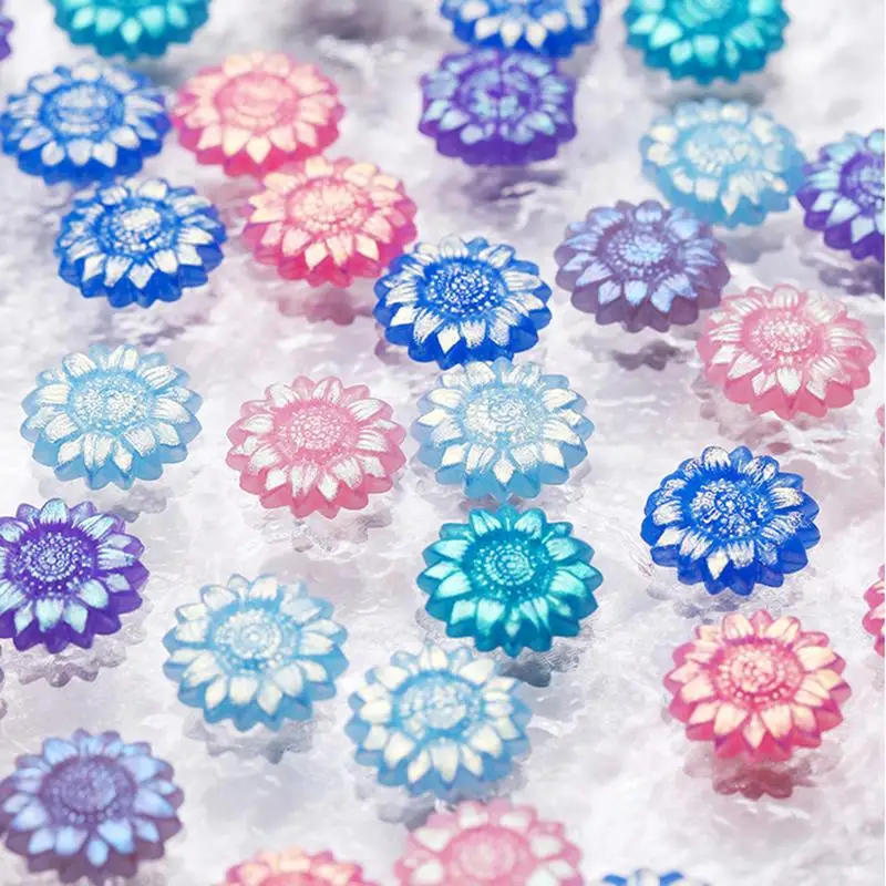 

100pcs Sunflower Translucent Fireproof Paint Wax Grains DIY Wedding Birthday Party Invitation Postcard Stamp