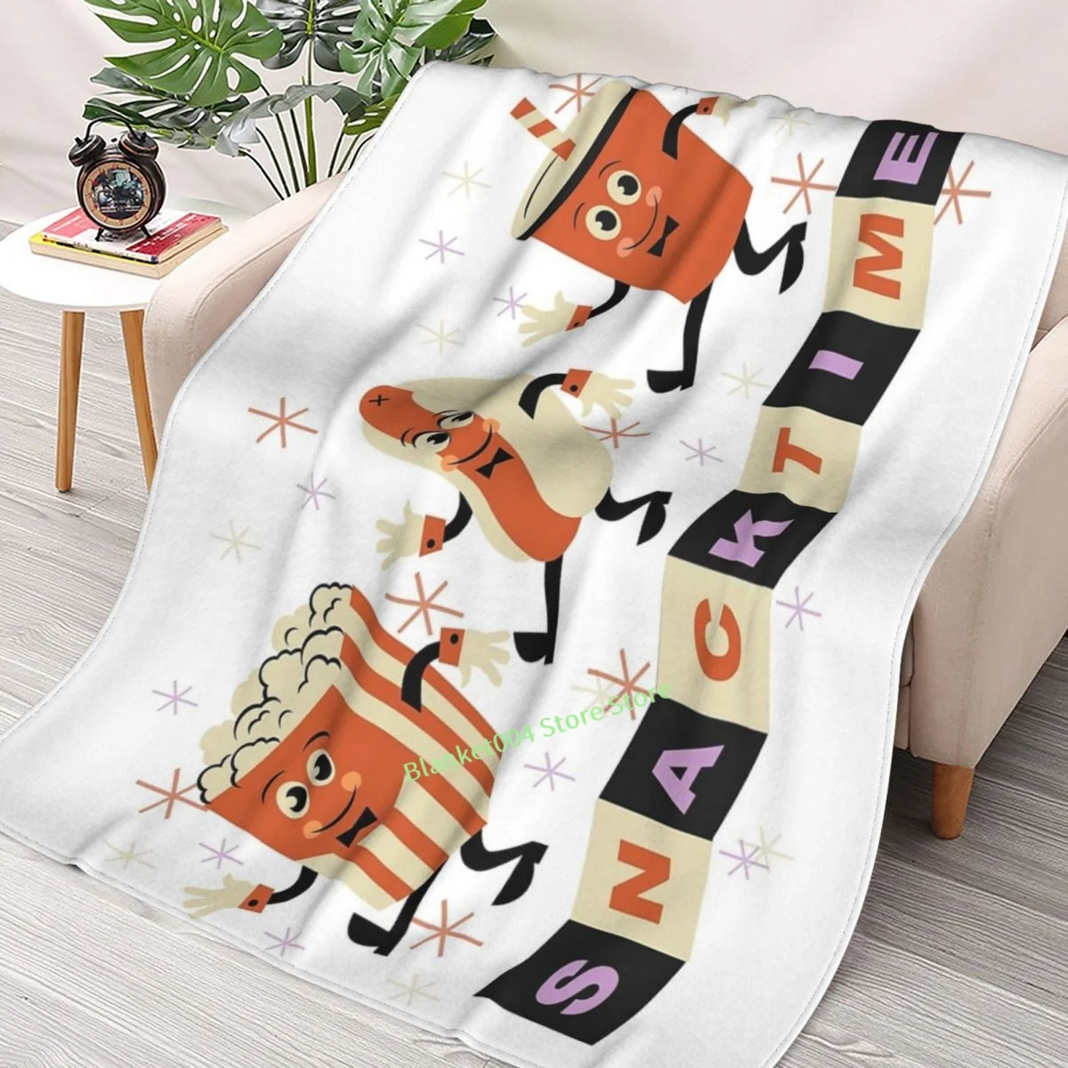 

Snack Time ! Throw Blanket 3D printed sofa bedroom decorative blanket children adult Christmas gift