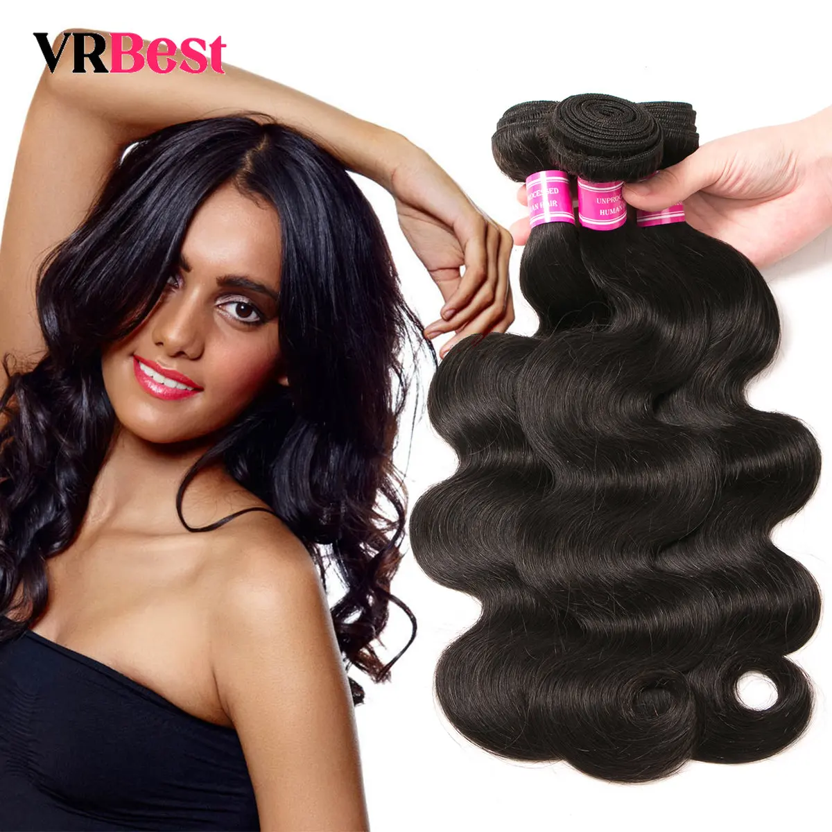 

Aolisox HAIR Bundles Human Hair 16-30 Inch Body Wave Human Hair Bundles Weave Brazilian Virgin Wavy Hair Extension 1/3/4 Pcs